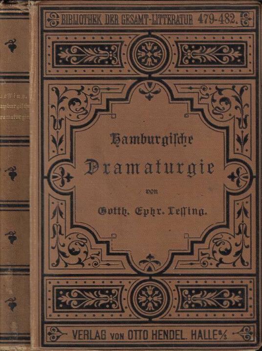 Hamburgische Dramaturgie - Gotthold Ephraim Lessing - copertina