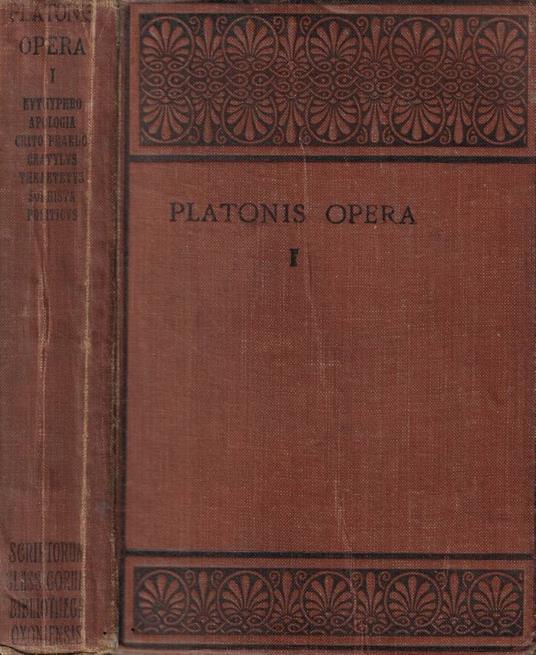 Opera Tomo I - Platone - copertina