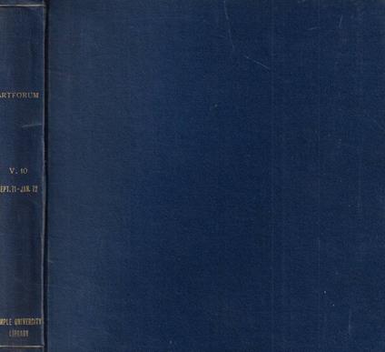 Artforum 1971-1972 - copertina