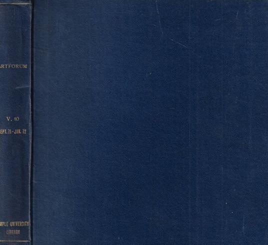 Artforum 1971-1972 - copertina