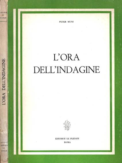 L' ora dell'indagine - Peter Muni - copertina
