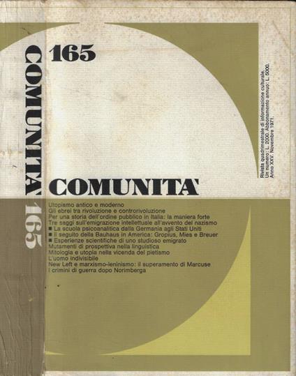 Comunità n. 165 Anno 1971 - copertina