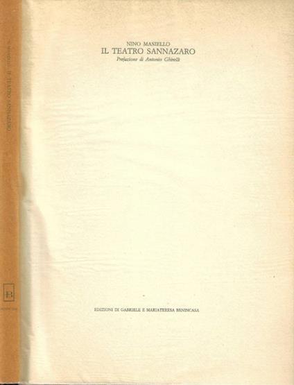 Il teatro Sannazaro - Nino Masiello - copertina