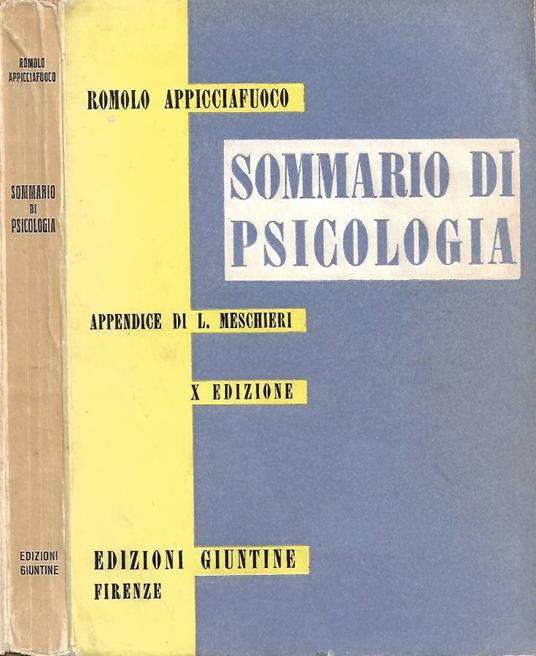 Sommario di Psicologia - copertina