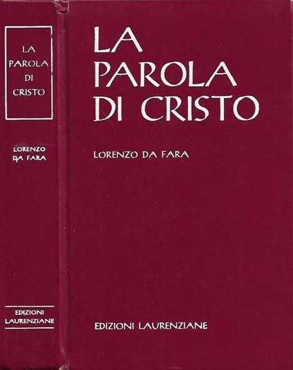 La Parola di Cristo - Lorenzo da Fara - copertina