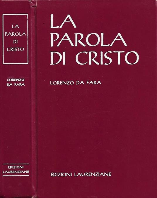 La Parola di Cristo - Lorenzo da Fara - copertina