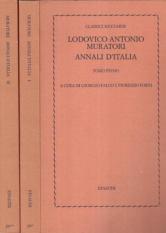 Annali d' Italia Tomo I - II - Lodovico Antonio Muratori - copertina