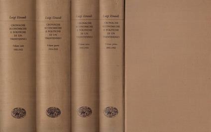 Cronache economiche e politiche di un trentennio vol. 1-3-4-6 - Luigi Einaudi - copertina