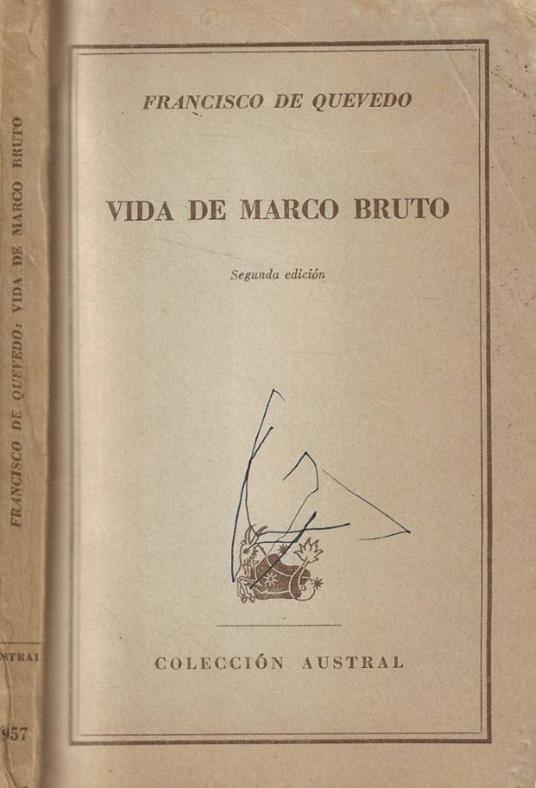 Vida de Marco Bruto - Francisco G. de Quevedo y Villegas - copertina
