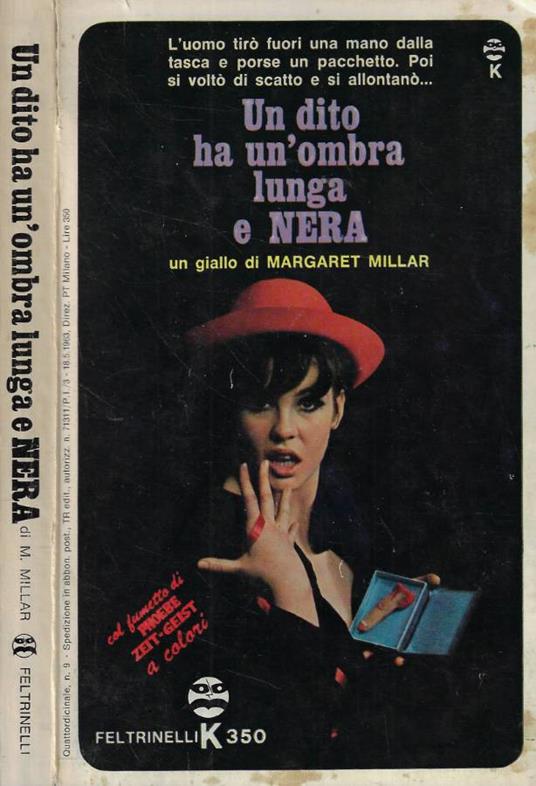 Un dito ha un'ombra lunga e nera - Margaret Millar - copertina