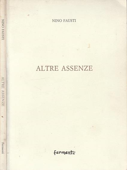 Altre assenze (Autografo) - copertina