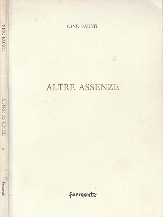 Altre assenze (Autografo) - copertina
