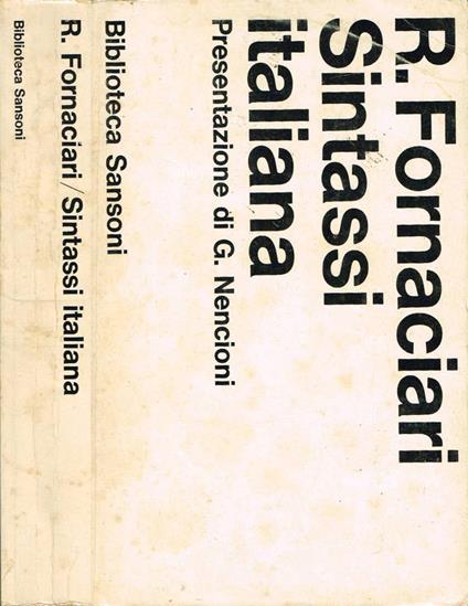 Sintassi italiana - copertina