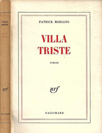 Villa Triste - Patrick Modiano - copertina