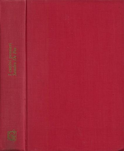 I cattivi pensieri - Sandro De Feo - copertina