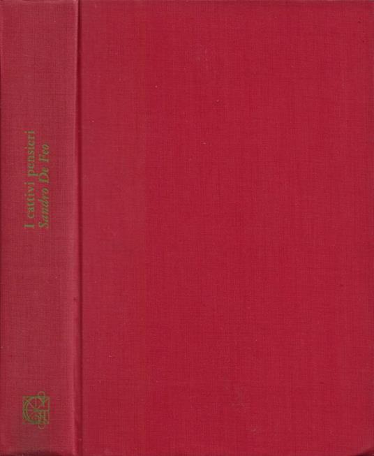 I cattivi pensieri - Sandro De Feo - copertina