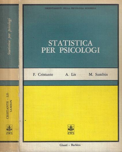 Statistica per psicologi - copertina