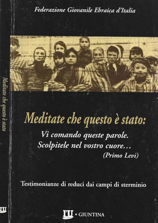 Meditate che questo è stato - copertina