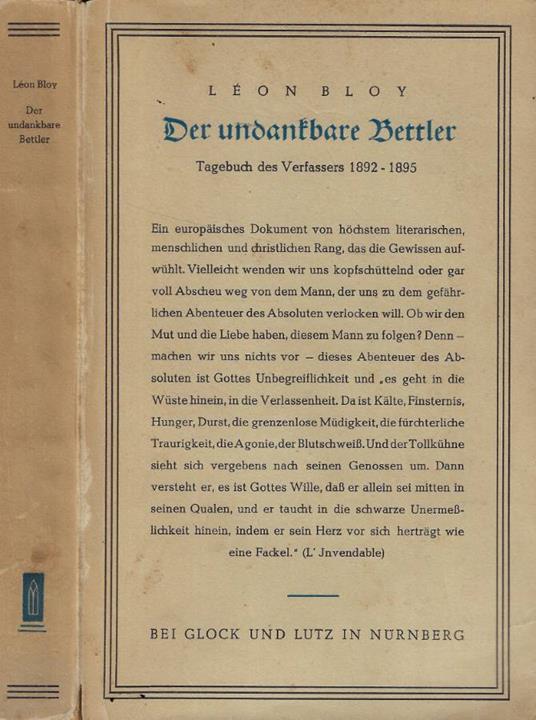 Der undankbare Bettler - Léon Bloy - copertina