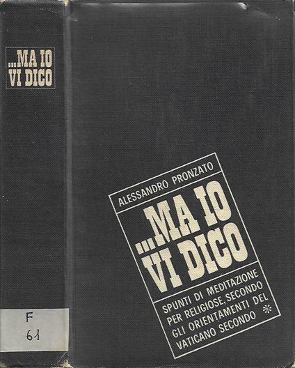 … ma io vi dico - Alessandro Pronzato - copertina
