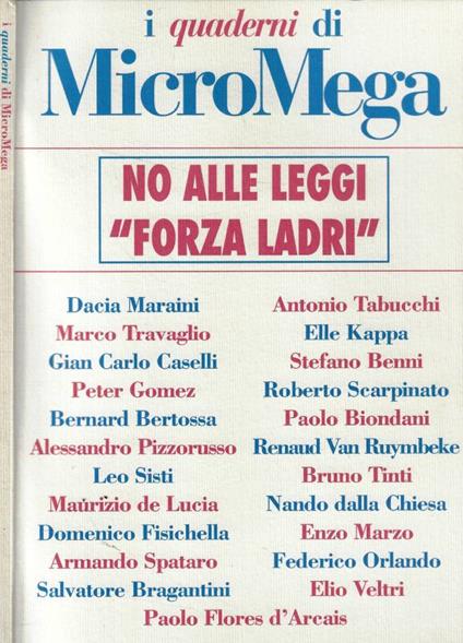 I quaderni di MicroMega 2001 - copertina