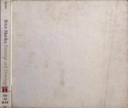 Brice Marden - copertina