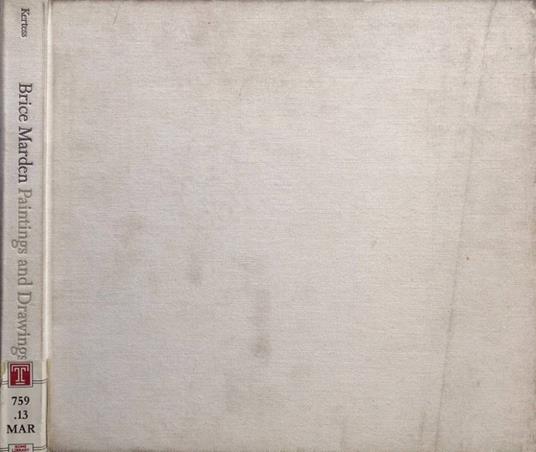 Brice Marden - copertina