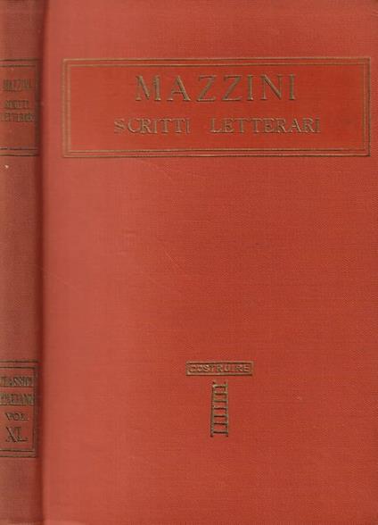 Scritti letterari - Giuseppe Mazzini - copertina
