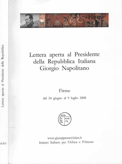 Lettera aperta al Presidente della Repubblica Italiana. Giorgio Napolitano - copertina