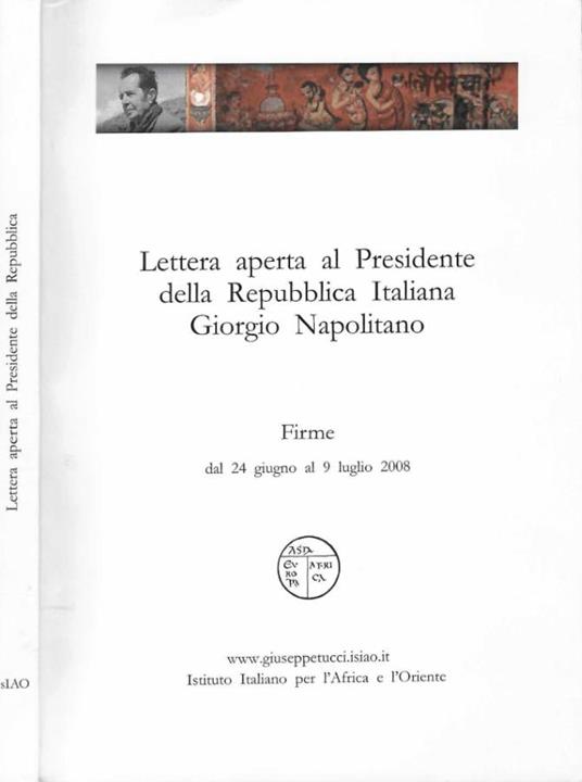 Lettera aperta al Presidente della Repubblica Italiana. Giorgio Napolitano - copertina
