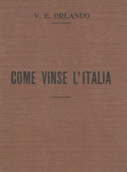 Come vinse l'Italia - copertina
