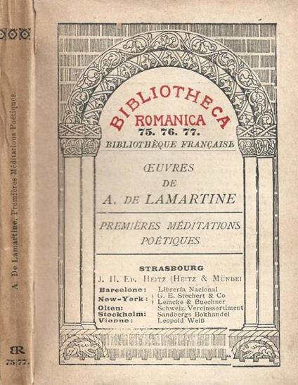 Premieres meditations poetiques - Alphonse de Lamartine - copertina