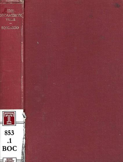 The Decameron. Volume Two - Giovanni Boccaccio - copertina