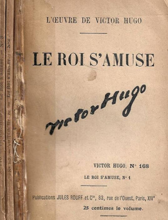 Le roi s'amuse - Victor Hugo - copertina