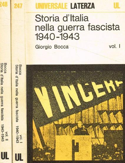 Storia d'Italia nella guerra fascista 1940-1943. 2voll - Giorgio Bocca - copertina
