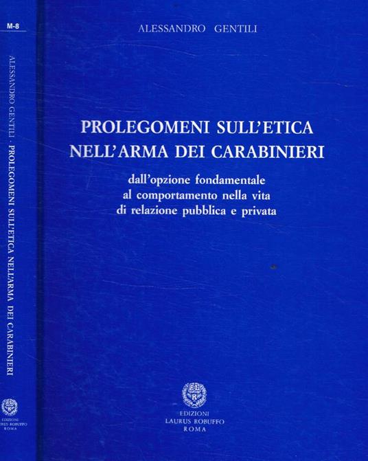 Prolegomeni sull'etica nell'arma dei carabinieri - copertina