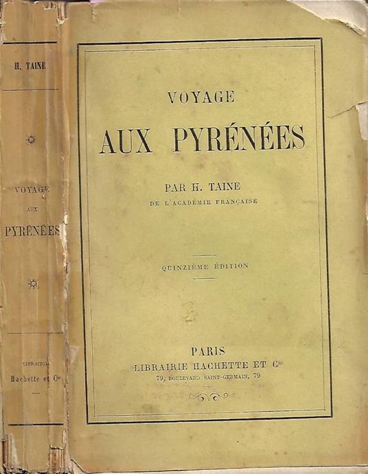 Voyage aux Pyrénées - Hippolyte Taine - copertina