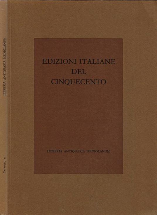 Edizioni italiane del Cinquecento - copertina