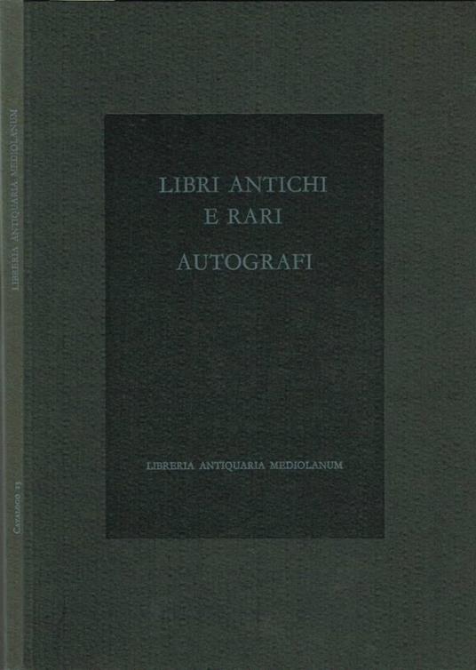 Libri antichi e rari. Autografi - copertina