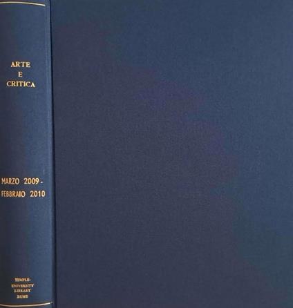 Arte e critica. Marzo 2009 - Febbraio 2010 - copertina