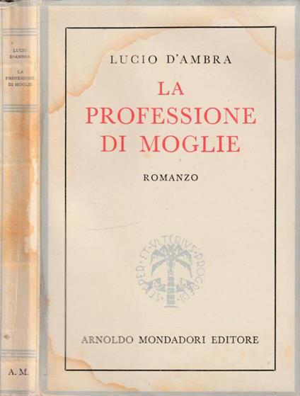 La professione di moglie - Lucio D'Ambra - copertina