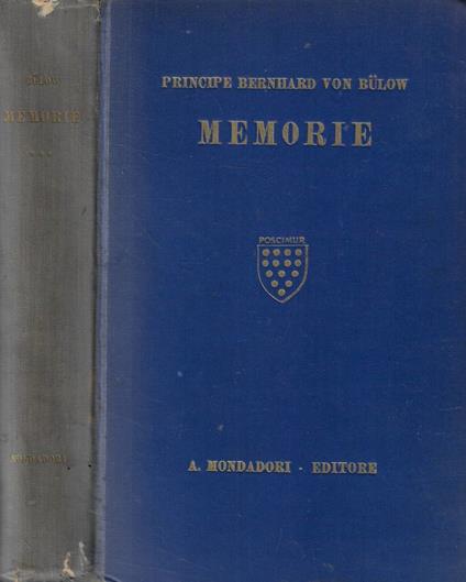 Memorie - Bernhard von Bülow - copertina