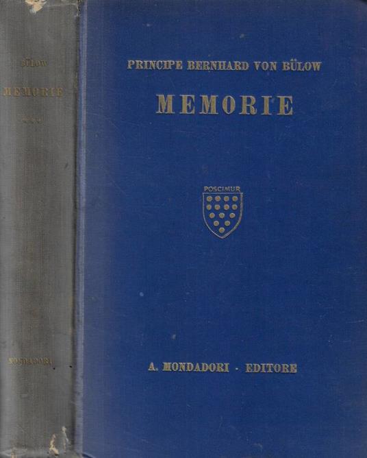 Memorie - Bernhard von Bülow - copertina