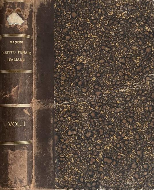 Diritto penale italiano, vol. I - copertina