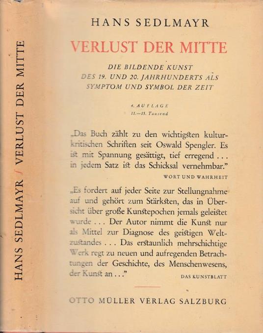 Verlust der mitte - Hans Sedlmayr - copertina