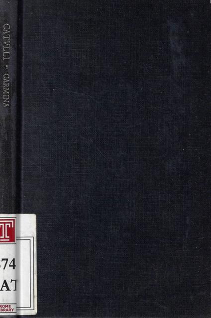 Carmina - G. Valerio Catullo - copertina