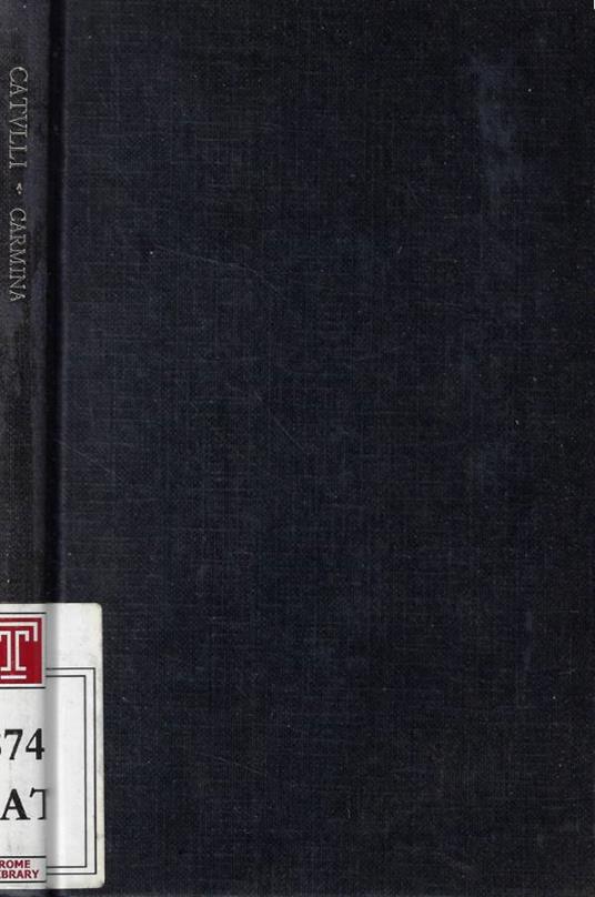 Carmina - G. Valerio Catullo - copertina