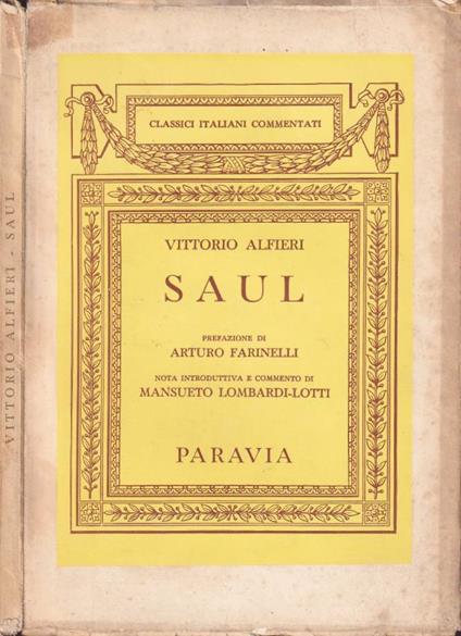 Saul - Vittorio Alfieri - copertina