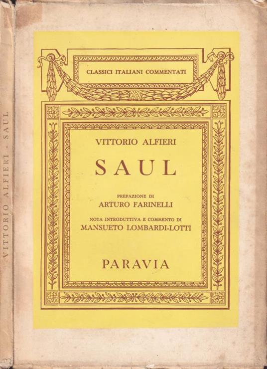 Saul - Vittorio Alfieri - copertina