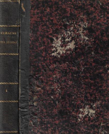 La vita di Gesù o esame critico della sua storia Vol I - copertina